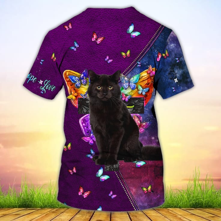 3D All Over Print Love Cat Shirt, Unisex Cat Tshirt, Faith Hope Love Cat Shirt TO0688