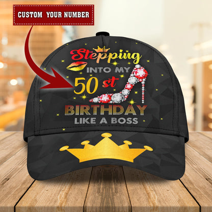 3D Classic Cap Like A Boss Personalized Number Cap Lasfour CA0717
