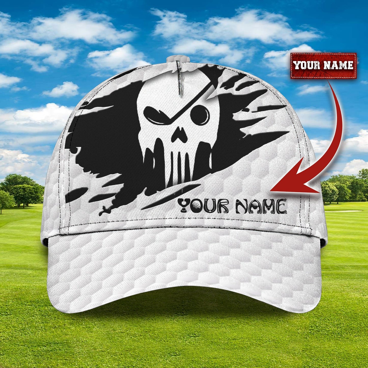 3D Classic Cap Golf Personalized Name Cap 15 Lasfour CA0606