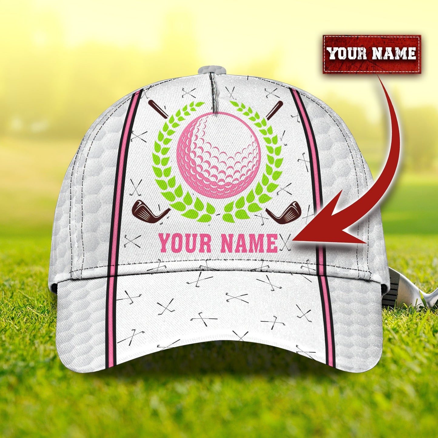 3D Classic Cap Golf Cap2 Personalized Name Cap Lasfour CA0593