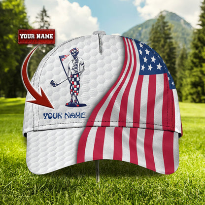 3D Classic Cap Golf 5 Personalized Name Cap Lasfour CA0630