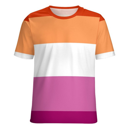 Lesbian Pride Flag Lgbt Vertical Stripe Short Sleeve Shirt Women Plus Size Blouse Tunics Tops, Lesbian 3D Shirt LO0913