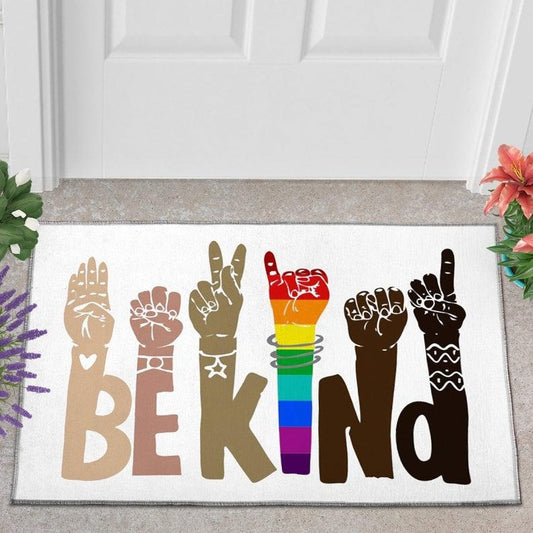 Pride Lgbt Door Mat Be Kind Doormat, Pride Doormat, Black Lives Matter Doormat LO1408