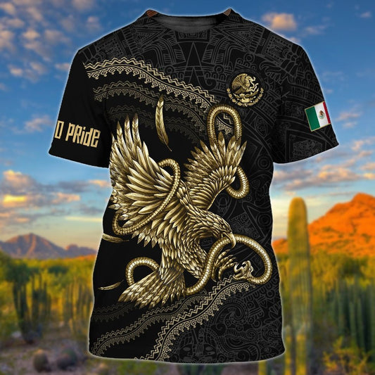 3D All Over Printed Mexico Eagle T Shirt, Pride Mexico Shirt For Men And Women, Mexico Gift, Mexico Shirt TO0768