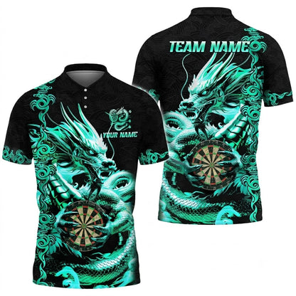 Golden Dragon Custom Darts Polo Shirt For Men, Custom Dragon Darts Team Shirt DZ0183