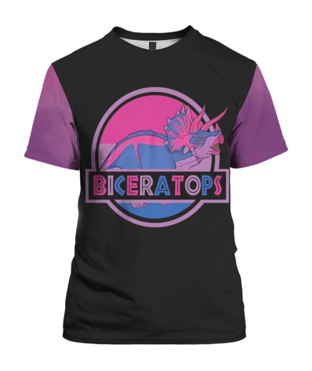 Bi Sexual 3D All Over Print Shirt Bi Pride Gifts Lgbt 3D Bi Tee Shirt, Gift For Bisexual Friend, Biceratops Rhinoceros 3D Tshirt LO0942