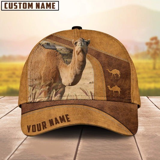 Personalized Name Camels 3D Cap 3D All Over Print Baseball Cap, Cap For Farm Lovers, Animal Cap, Leather Pattern Cap CA3001