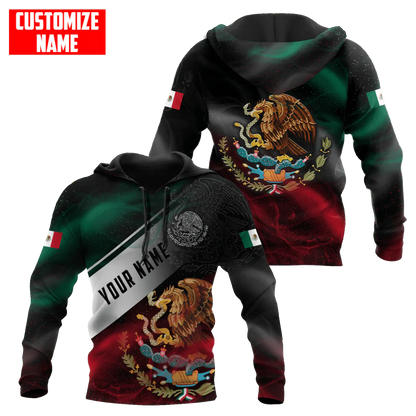 Lasfour Personalized Mexico Smoke 3D Unisex Hoodie, Mexico Eagle On Hoodie, Mexico Hoodies SO0424