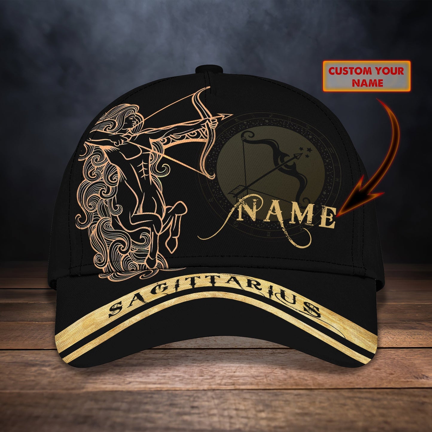 3D Classic Cap Sagittarius Personalized Name Cap Nama152 Lasfour CA2294