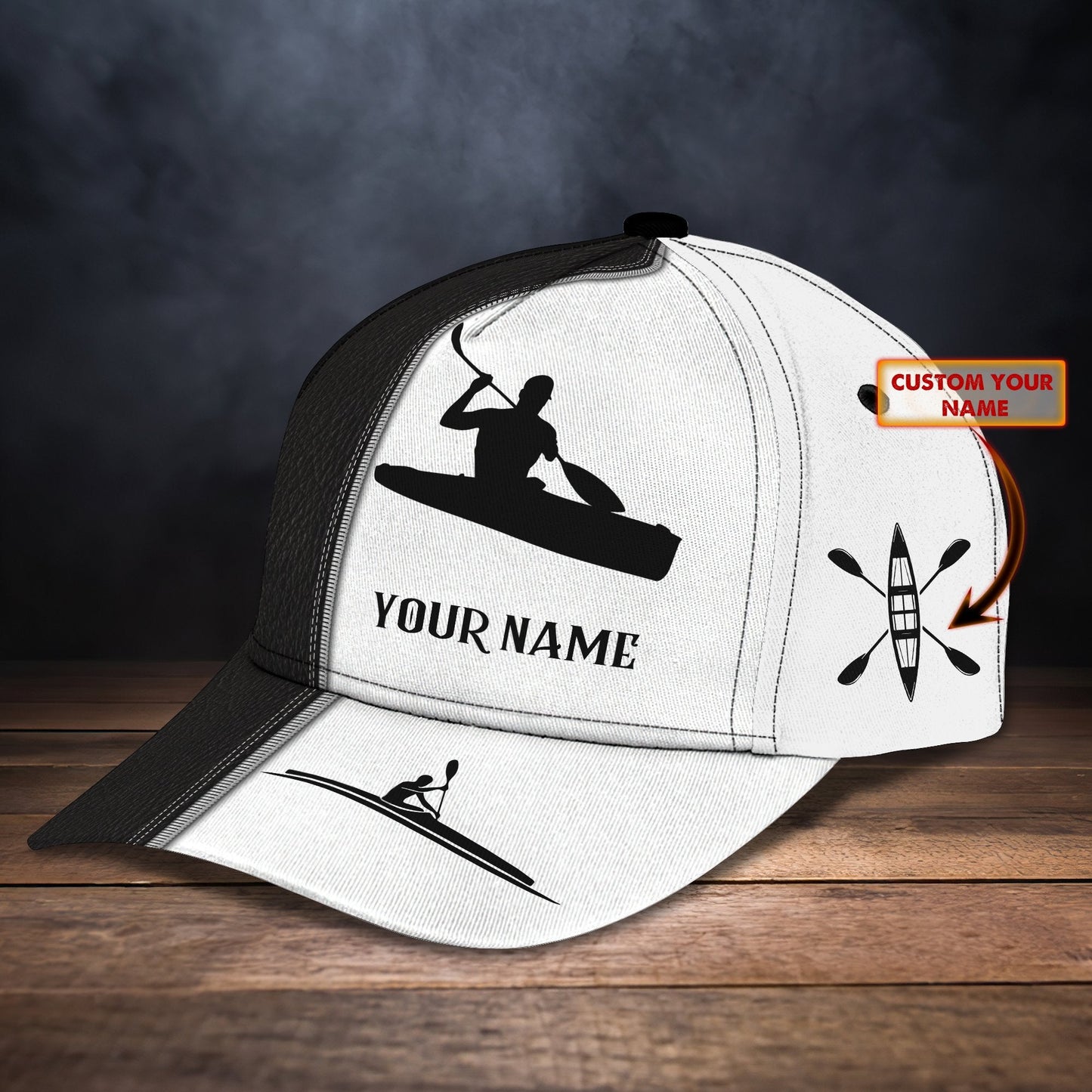 3D Classic Cap Kayaking Personalized Name Cap Lasfour CA1997