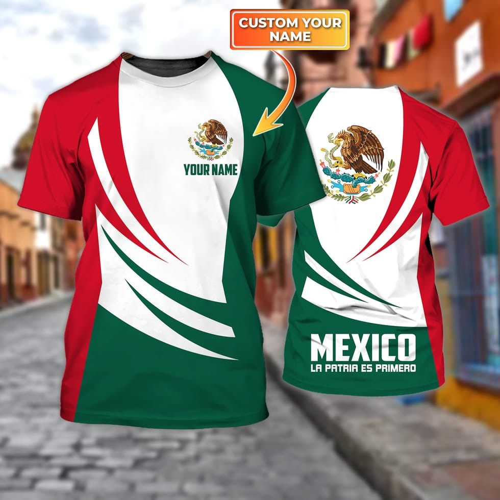 Customized 3D All Over Print Mexico Shirt, Gift For Mexican Friends, Mexican Shirts TO0776