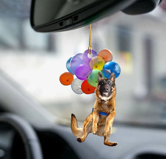 German Shepherd Dog Fly With Bubbles Car Hanging Ornament Dog Ornament Lasfour OO0784