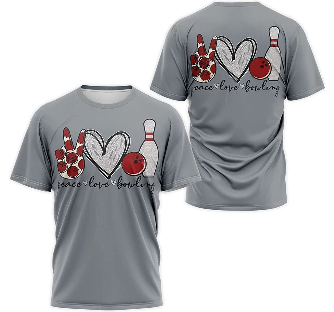 Peach Love Bowling T Shirts, I Love Bowling Shirt TO1079
