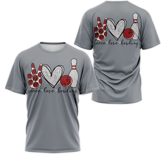 Peach Love Bowling T Shirts, I Love Bowling Shirt TO1079