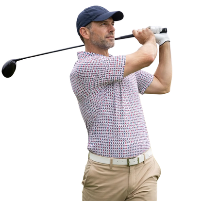 Blue Red White Jet Airplane Golf Polo Shirt For Men, Military Airplane Golf Shirts GE0427