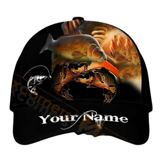 Custom Koi Carp Fishing 3D Printed Baseball Cap, Personalized Koi Carp Hat For Fisherman CP0498