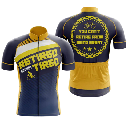 Retired But Not Tired Cycling Men's Short Sleeve Jersey, Fun Retirement Cycling Jerseys CG0810