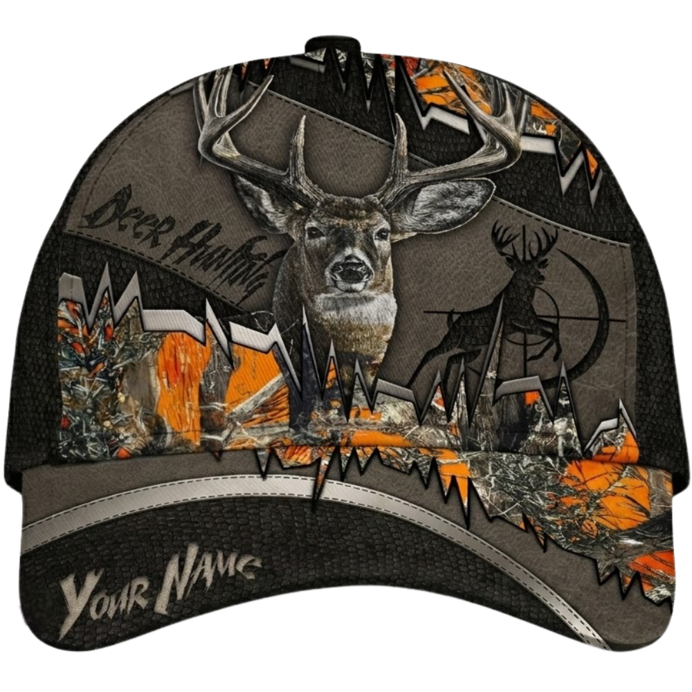 Custom Deer Hunting Camouflage Baseball Cap, Personalized Deer Hunter Cap Hat CP0616