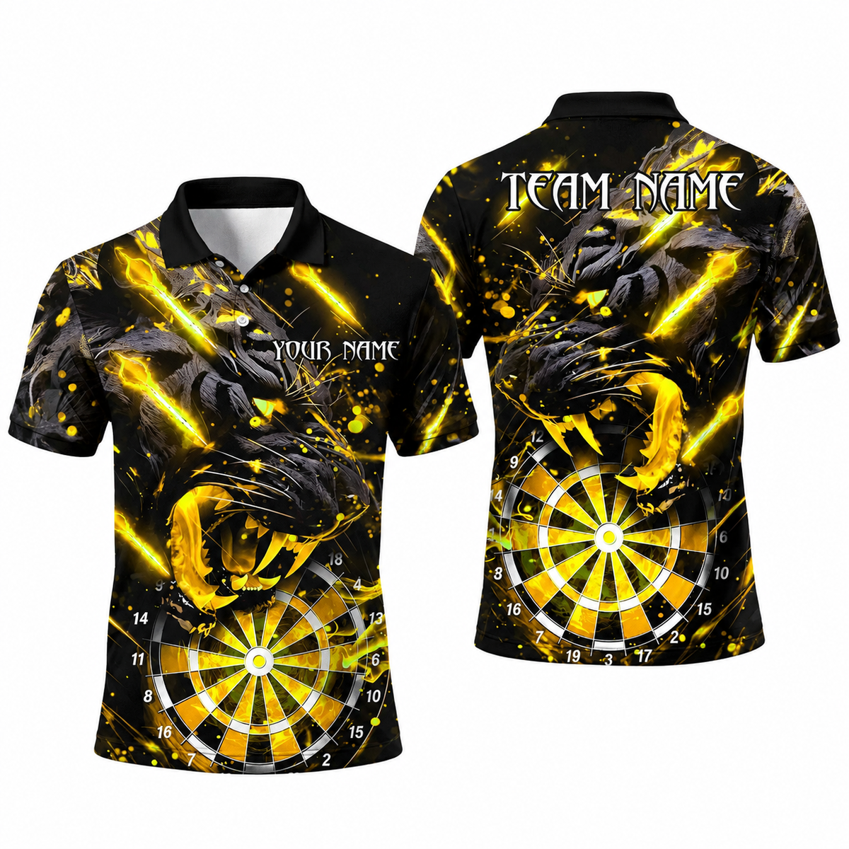 Custom Panther Darts Men Polo Shirt, Custom Panther Dart Shirt For Team DZ0178