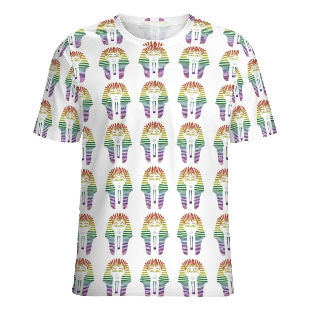 Rainbow Gay Lgbtq Pride Month Egyptian Pharaoh Short Sleeve Shirt Women Plus Size Blouse Tunics Tops LO0911