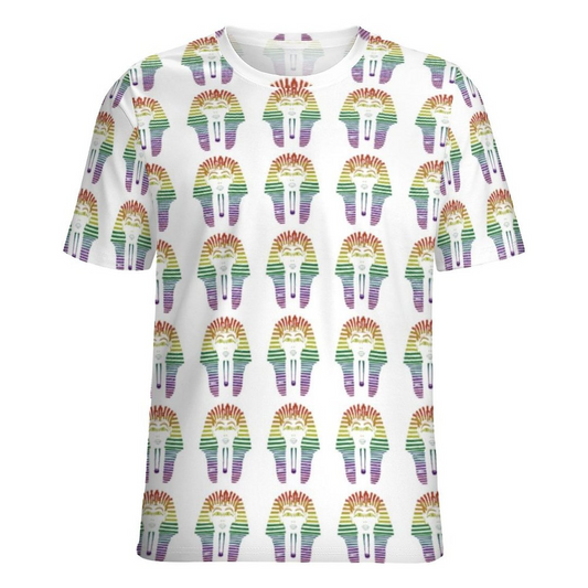 Rainbow Gay Lgbtq Pride Month Egyptian Pharaoh Short Sleeve Shirt Women Plus Size Blouse Tunics Tops LO0911