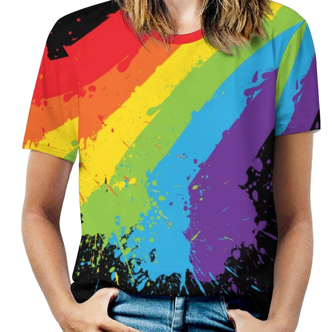 Lesbian Pride 3D T Shirt, Rainbow Tshirt 3D For Lesbian Girl, Gift For Couple Lesbian LO0916