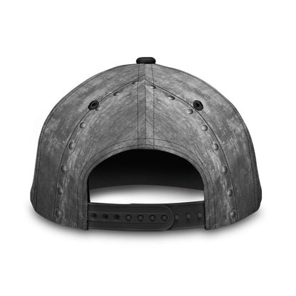 3D Skull Cap Hat, Purple Skull On Baseball Cap Hat Metal Pattern CO0657