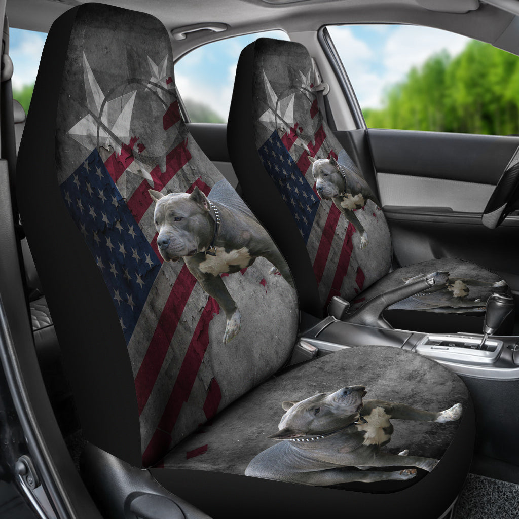American Pitbull Universal Fit Car Seat Covers, Dog Lovers On Carseat Covers SO0318