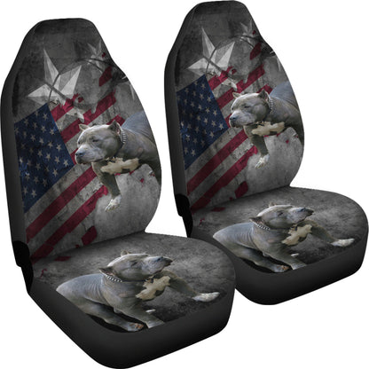 American Pitbull Universal Fit Car Seat Covers, Dog Lovers On Carseat Covers SO0318