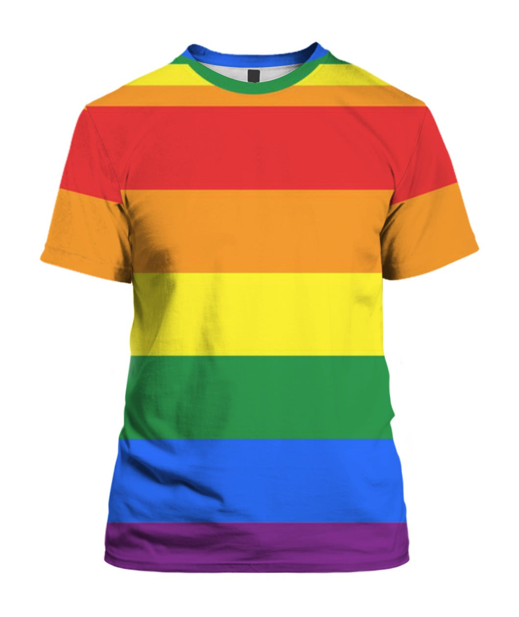 Lgbt Rainbow Striped 3D All Over Printed Shirt, Sublimation Pride Full Printed Tee Shirt, Rainbow Lgbtq 3D Shirts For Gay Lesbian LO0941