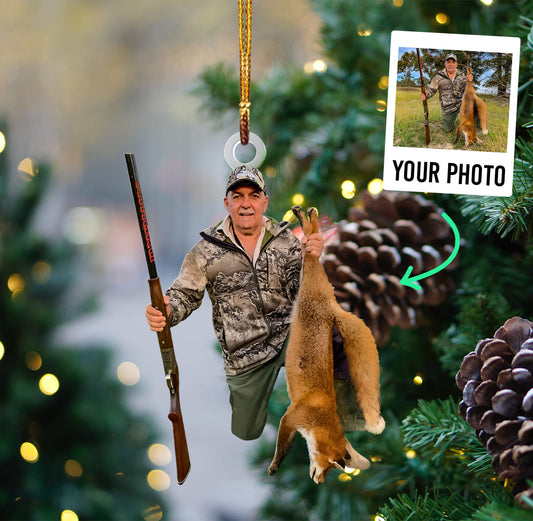 Personalized Photo Acrylic Christmas Ornament – Gift For Fox Hunting Lover OO1613