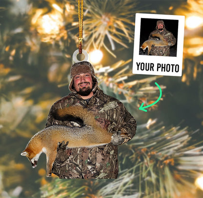 Personalized Photo Acrylic Christmas Ornament – Gift For Fox Hunting Lover OO1613