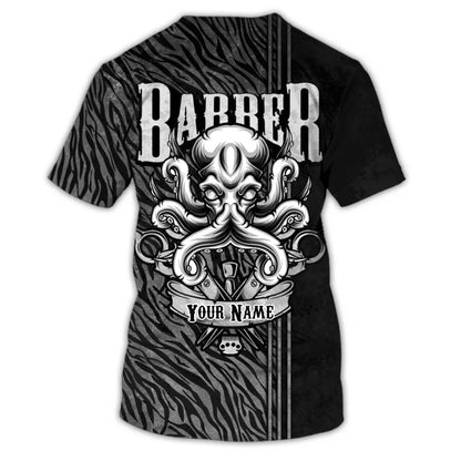 Personalized 3D All Over Print Barber Shirt, Barber Shop Animal Gang Tshirt, Barber Gift, Barbershop Uniform TO2722