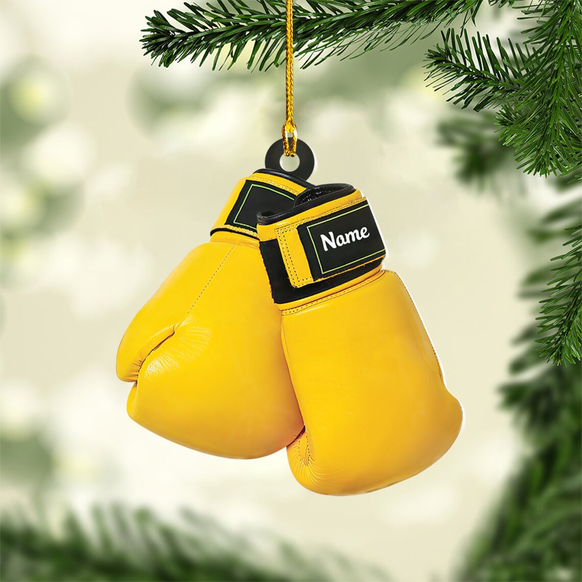 Personalized Boxing Christmas Ornament, Boxing Tree Hanging Ornament, Boxing Lover Gift, Christmas Decor OO1780