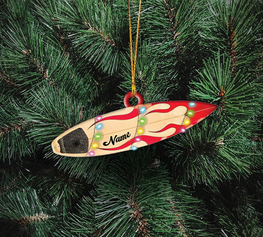 Custom Surfboard Christmas Tree Ornament, Christmas Ornament Decor, Surfboard Ornament Lover Gift, Christmas Hanging Ornament Gift OO1772