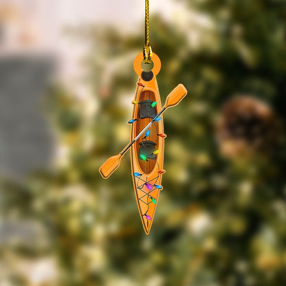 Personalized Kayak Boat Ornament, Kayaking Christmas Ornament, Kayaking Car Ornament, Kayaker Xmas Ornament, Kayaking Lovers Gift OO1706
