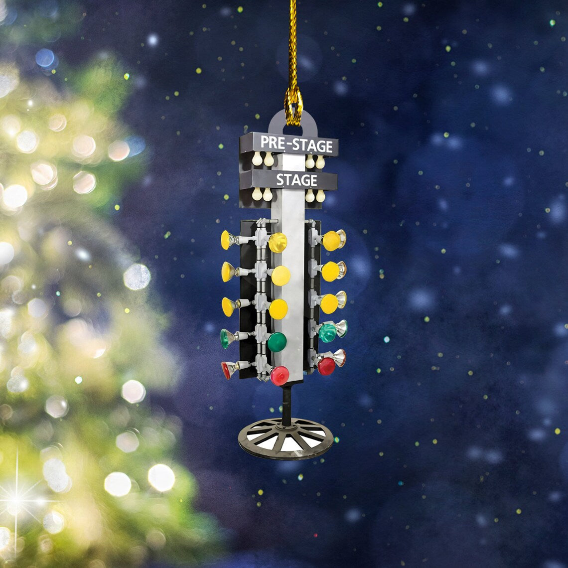 Drag Racing Light Christmas Ornament Auto Racing Car Ornament Motocross Ornament Motor Racing Ornament Biker Rider Ornament SO1202