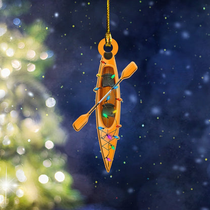 Personalized Kayak Boat Ornament, Kayaking Christmas Ornament, Kayaking Car Ornament, Kayaker Xmas Ornament, Kayaking Lovers Gift OO1706
