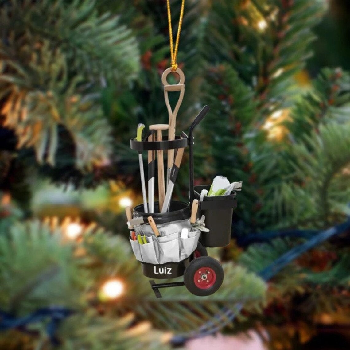 Personalized Garden Tool Ornament, Gardening Lover Christmas Ornament, Gardener Ornament Gift, Plant Gift, Garden Christmas OO1593