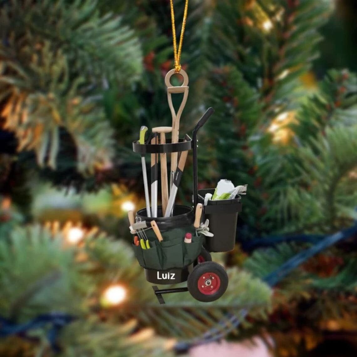 Personalized Garden Tool Ornament, Gardening Lover Christmas Ornament, Gardener Ornament Gift, Plant Gift, Garden Christmas OO1593