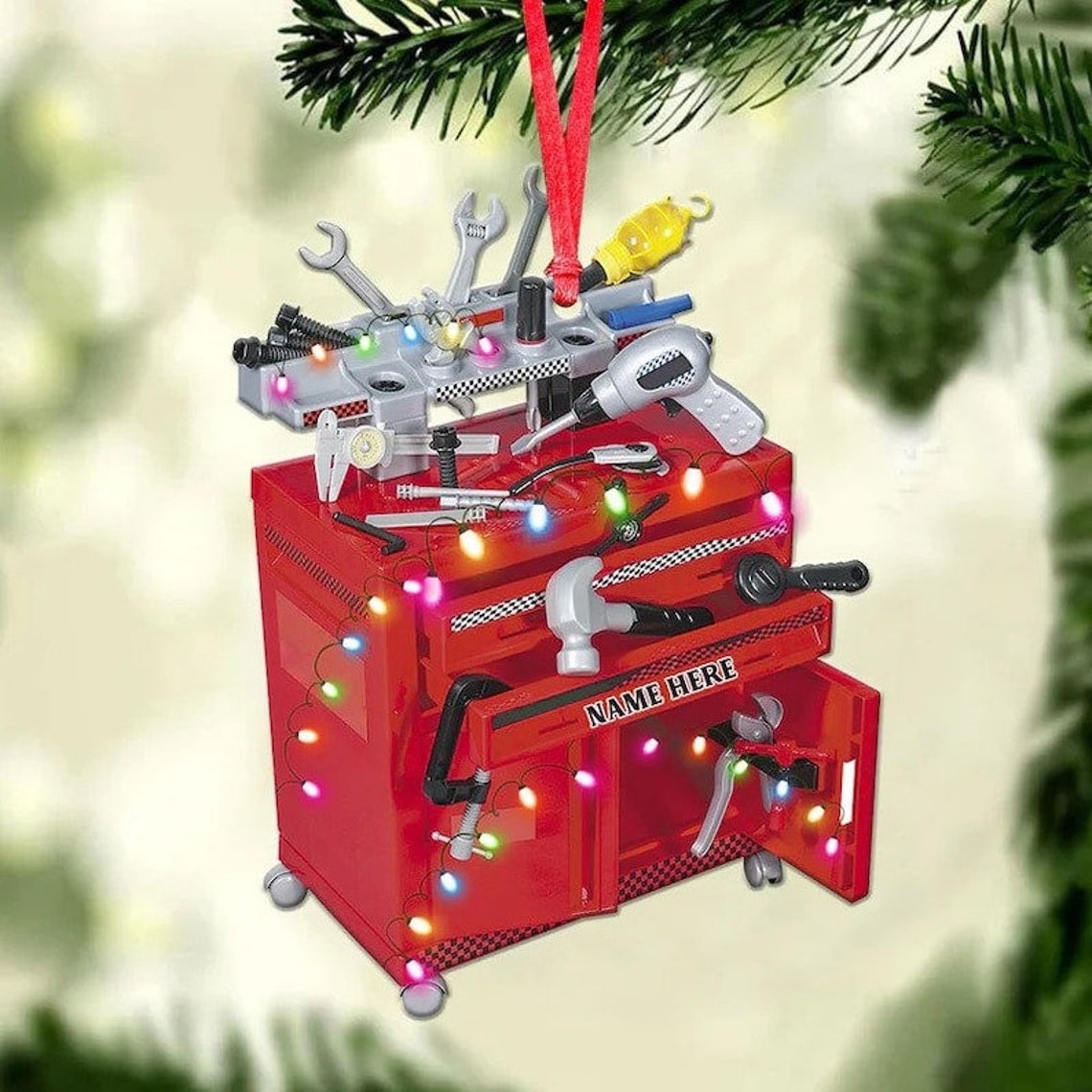 Racing Repair Tools Ornament Personalized Racer Christmas Ornament, Car Racer Ornament, Christmas Gift For Car Racer OO1594