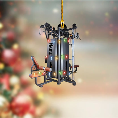 Exercise equipment Gym Christmas Ornament, Gift for Dad, Gift For Husband, fitness Ornament, Gym Family Ornament,Gym lover Gift OO1591