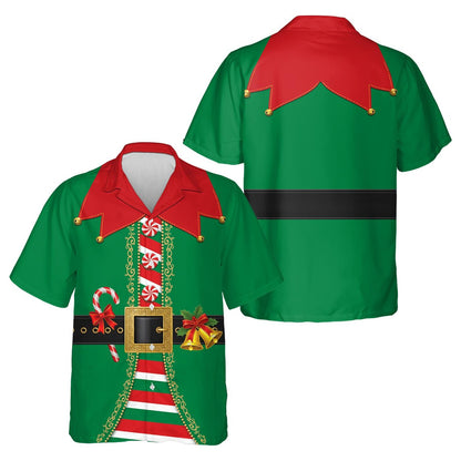 Elf Costume Xmas Hawaiian Shirt, Chrismas Elf Hawaiian Shirt For Men Women HE0884