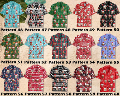 Custom Faces Christmas Hawaiian Shirt For Men Women, Custom Photo Christmas Hawaiian Shirt HE0840