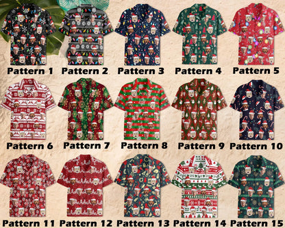 Custom Faces Christmas Hawaiian Shirt For Men Women, Custom Photo Christmas Hawaiian Shirt HE0840