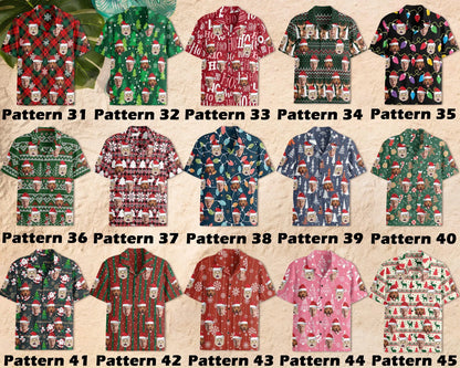Custom Faces Christmas Hawaiian Shirt For Men Women, Custom Photo Christmas Hawaiian Shirt HE0840
