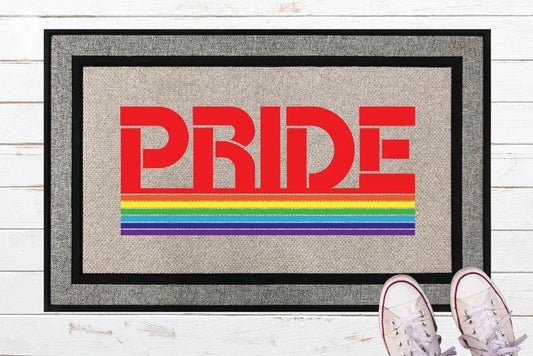 Pride Door Mat, Lgbtq Pride Door Mat, Rainbow Doormat, Ally Support Lgbtq Door Mat LO1399