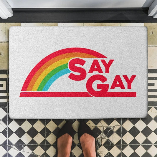 Say Gay Doormat, Florida Don't Say Gay Bill Mat, Protect Trans Kid Doormat, Ally Mat Lgbtq Pride LO1401
