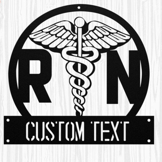 Personalized Registered Nurse Metal Wall Sign, Medic Sign, RN Nurse, Custom Gift For Nurse, Home Wall Decoration CN2606