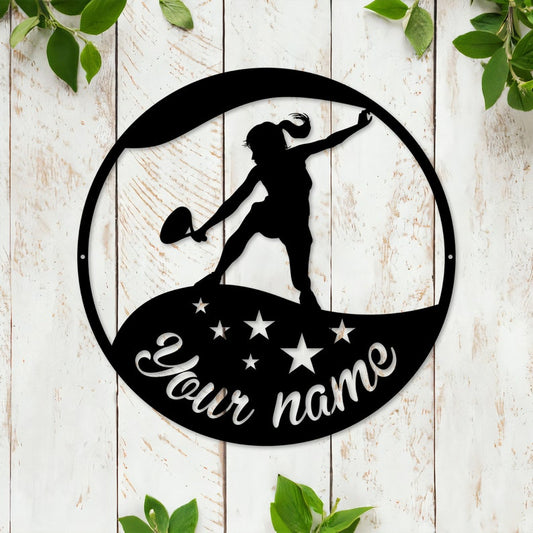 Personalized Female Tennis Star Player Metal Wall Art, Tennis Player Lover Gift CN3640